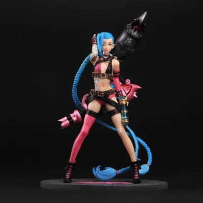 

LOL League Marksman Loose Cannon Jinx Action Rocket Figure Model New Anime Figure Collectible Model Toy Of Legends