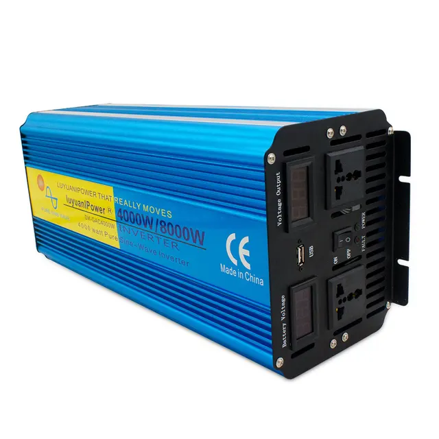 8000W pure sine wave power inverter DC 12V/24V TO AC 220V/230V 