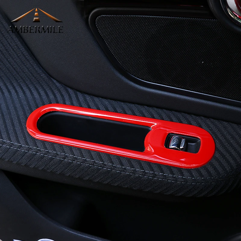 AMBERMILE для Mini Cooper F60 аксессуары F60 Countryman F60 интерьерная наклейка автомобильная дверь стеклоподъемник переключатель Панель рамка наклейка s