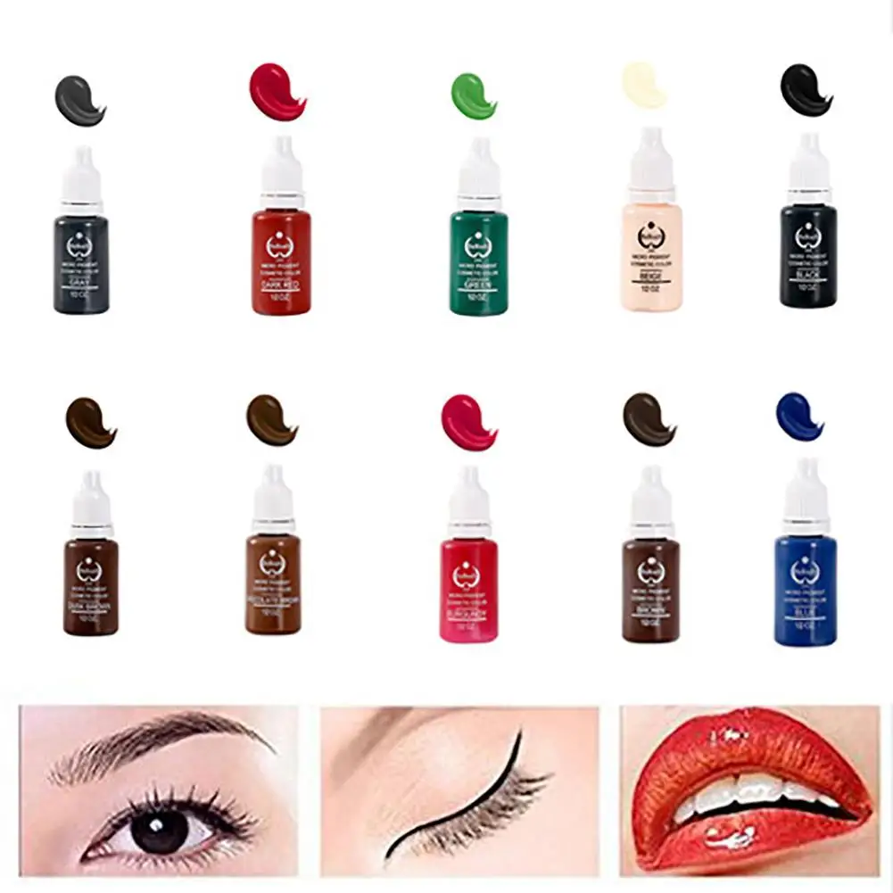 

15ml Semi Permanent Makeup Eyebrow Inks Lips Eye Line Tattoo Color Microblading Pigment Eyebrow Tattoo Color Inks
