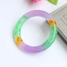 Натуральные нефритовые разноцветные нефритовые подвески, плавающие женские браслеты Нефритового цвета, изысканный круглый дамский браслет, ретро круглые браслеты