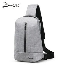 DEELFEL нагрудная сумка для мужчин один наплечный пакет мужская сумка через плечо с USB зарядным устройством сумки-мессенджеры мужские дорожные сумки, для отдыха бренд