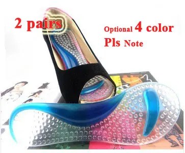 2 Pares de Señora Transparente gel de silicona plantillas de zapatos 3/4  pad tacones altos Arch support Aliviar el dolor Antideslizante 4 colores  para elegir|insole height|insolence girlcushion dolls - AliExpress
