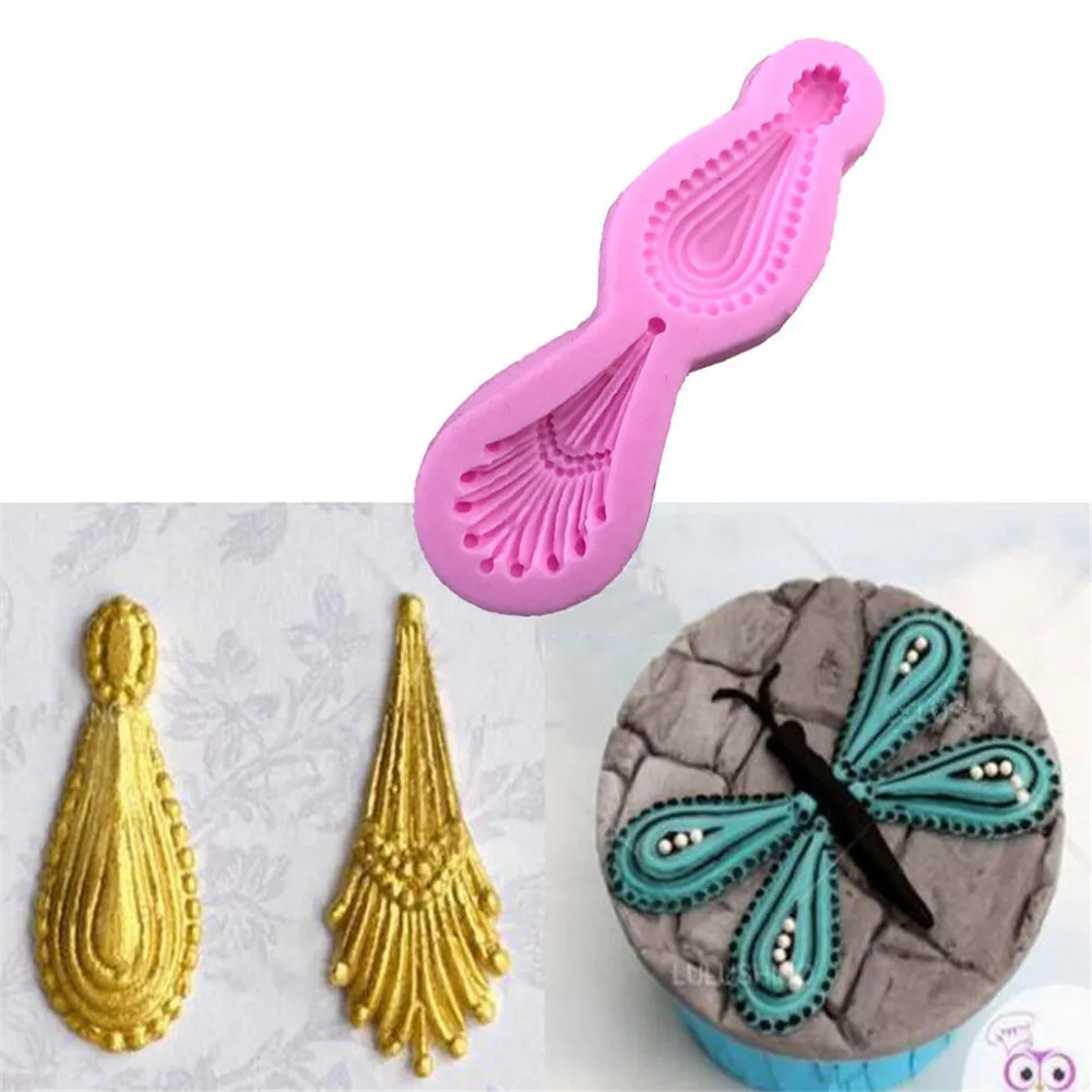 European Lace Decoration Shape Fondant Cake Silicone Mold Chocolate