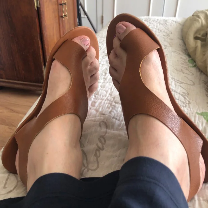 

2019 summer large size 35-43 flat with women sandals Open toe comfort casual women flats hook&loop Rome style sandals women