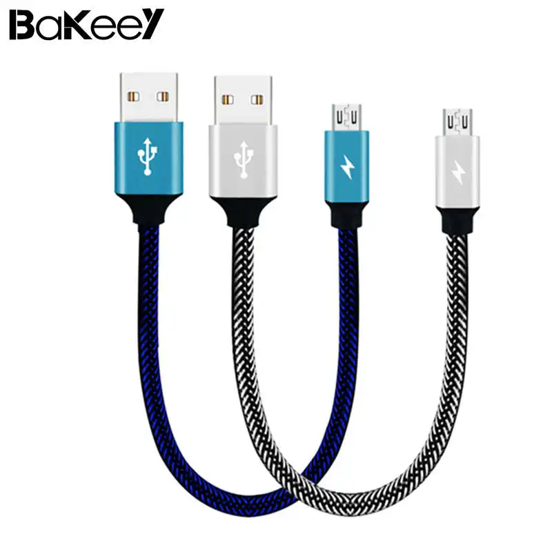 

High Quality Bakeey 3A Micro USB Braided Fast Charging Cable 28cm For Xiaomi Redmi Note 4 4x for Samsung S7 Edge S6
