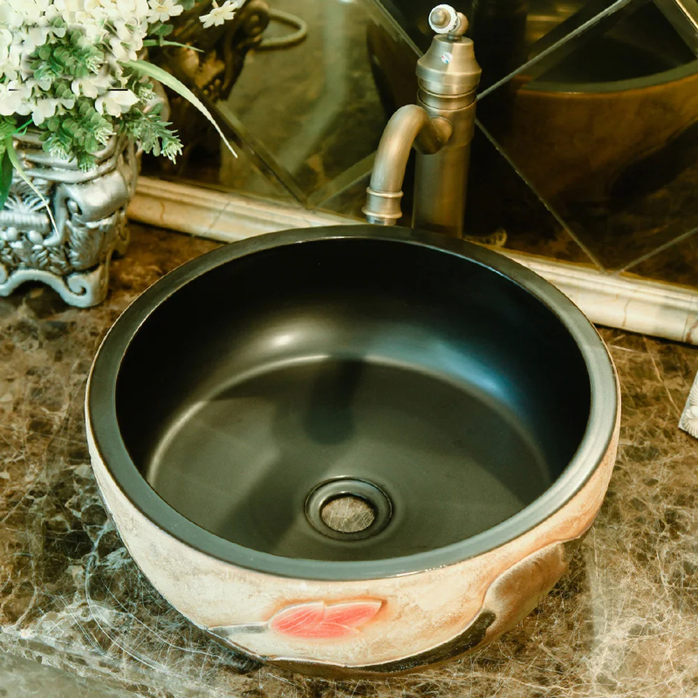 الرجعية مرحلة حوض الأوروبية السيراميك جولة مغسلة الحمام الغرور حوض غسيل حوض فوق مكافحة حوض LO628458