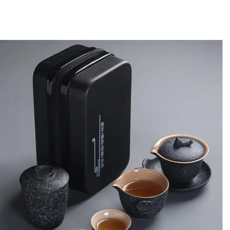  Portable Tea Set Beautiful And Easy Teapot Kettle Chinese Travel Ceramic Portable Teaset Gaiwan wit