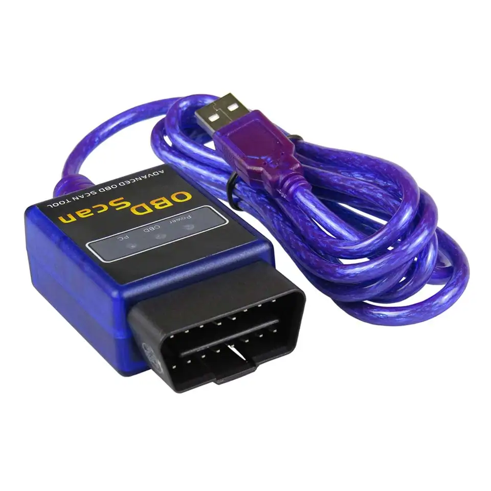 Лучшие OBDII сканер ELM327 USB V1.5 OBD2 ELM 327 V 1,5 OBD 2 ii автомобиля диагностический сканер для всех OBD-II протокол диагностический инструмент