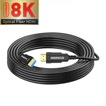 

Optical Fiber HDMI 2.1 Cable Ultra-HD (UHD) 8K Cable 120Hz 48Gbs with Audio Video HDMI Cord HDR 4:4:4 Lossless amplifier