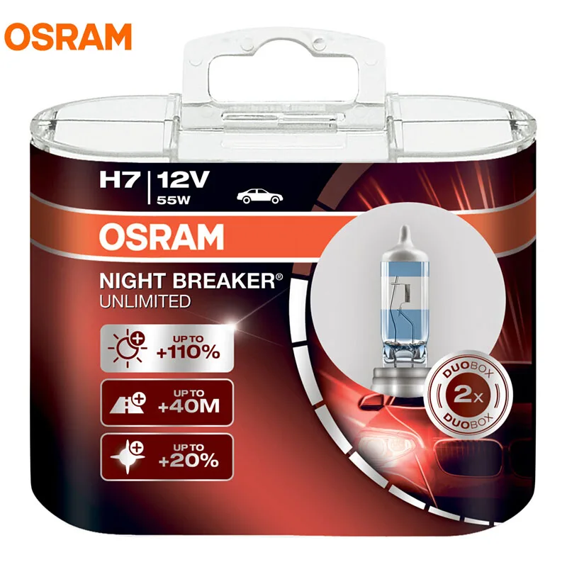 Выключатель OSRAM ночь неограниченный 12 В H1 H4 H7 H11 9005 9006 Авто фар лампы Супер яркий