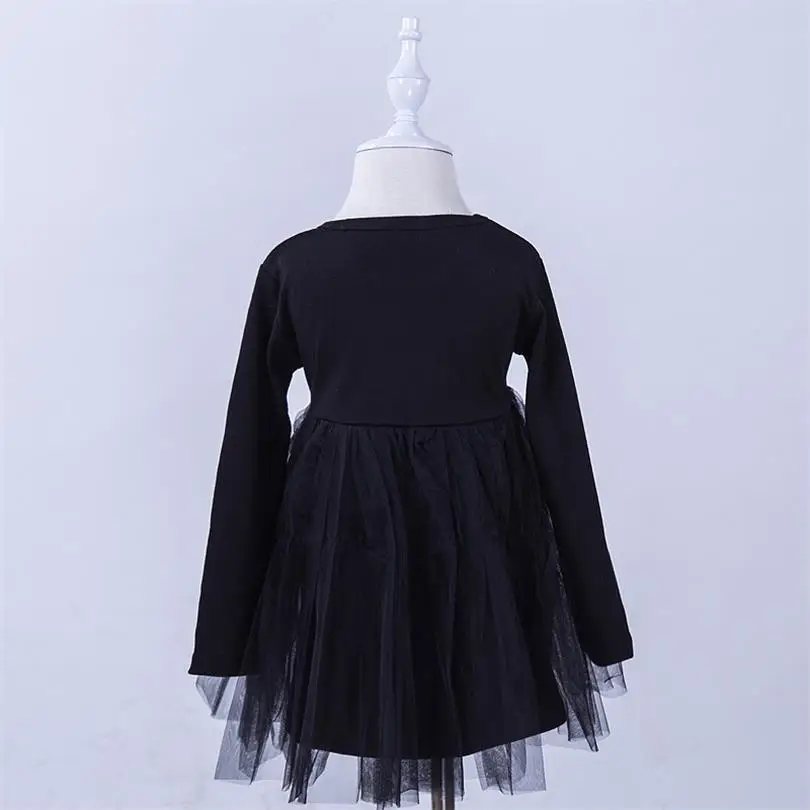 Vestido de renda cor sólida pura para meninas, vestido para baile de meninas, vestidos tutu para crianças, roupas de manga comprida, moletom de princesa