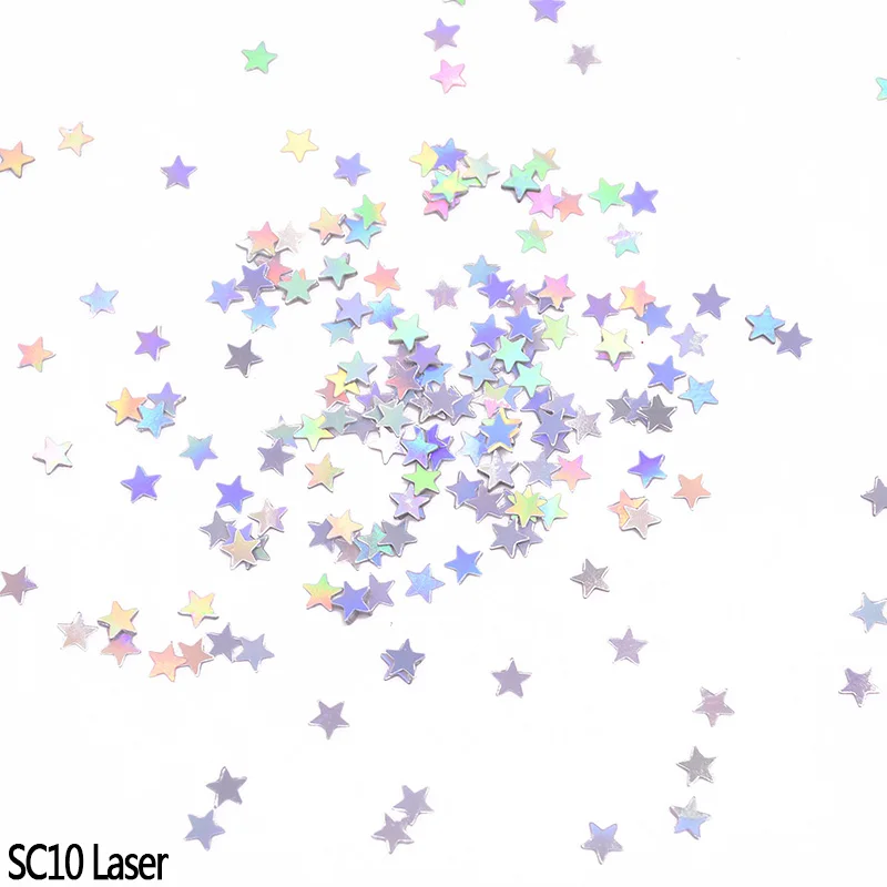 3000 шт./пакет 6 мм с сияющими блестками, комплект из звезд настольный конфетти посыпать для День рождения Свадебные украшения золотой лазер пентаграмма расходные материалы