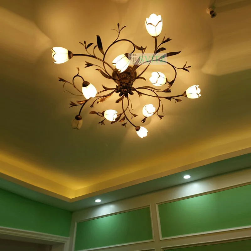Modern Vintage Living Room Dining Room Iron ceiling lamp classcial Kids Room Led lamps kitchen surface mounted ceiling lights
