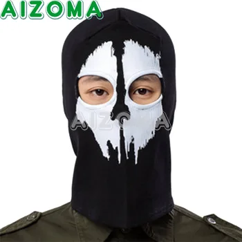 

Black Motorcycles Bicycle Men's Biker Face Protector Skull Ghost Breathable Full Mask Windproof Scarf