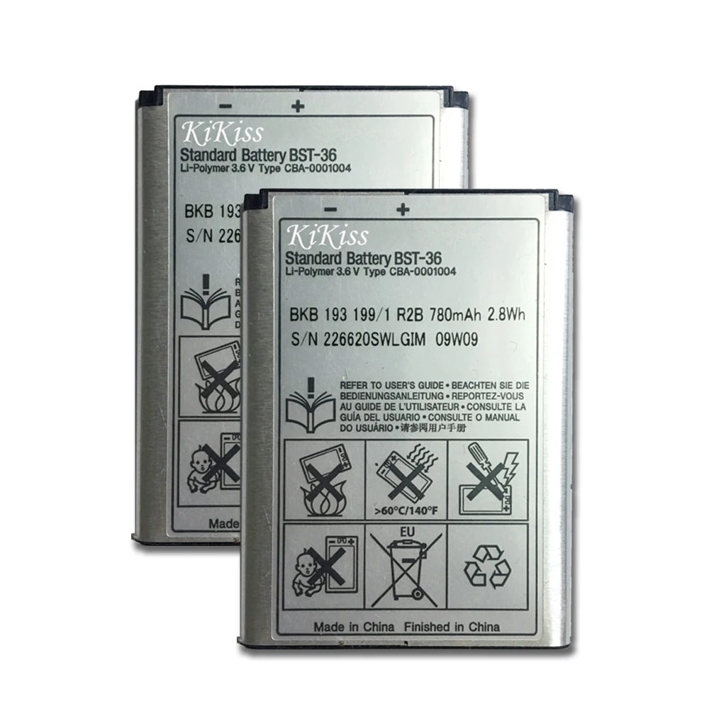 

Battery BST-36 For Sony Ericsson J300 K510i Z550a K310 J300C X0001 Z550C K320 K310i W200 Z550i Z558 K310c K510c 780mAh