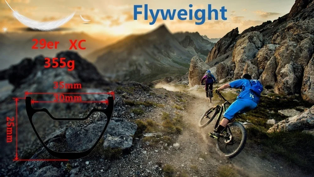 29er DH AM XC Enduro горный велосипед карбоновый обод 24 27 30 35 40 50 мм ширина Асимметричная бескамерная готовая диски для MTB колес