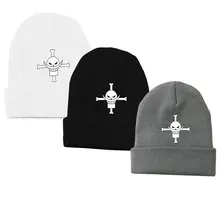 Модные аниме Одна деталь Белоуса Пираты Эдвард Ньюгейт шапочка из хлопка детских вязаных лыжных головные уборы Skullies Хип-хоп мешковатая шапка зимняя шапка для косплея