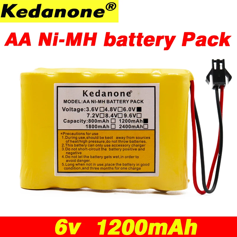 100% новая аккумуляторная батарея AA 6v 1200mAh Ni MH Аккумуляторная для дистанционного