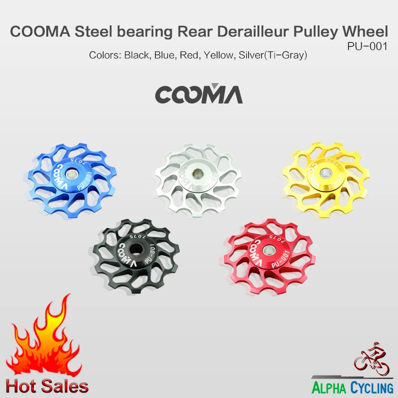 

CNC Aluminum Alloy Pulley Wheel for Shimano & Sram XX, XO, X9, X7 Rear Mech Derailleur, 11T, Pu001