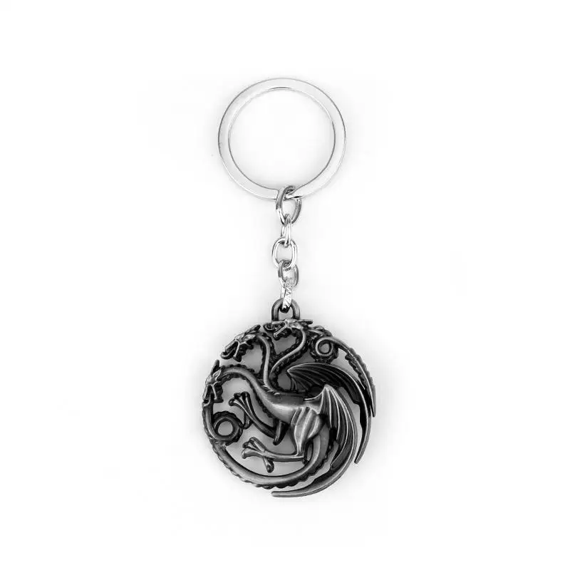 

MQCHUN Movie Series Key Chain Game of Thrones Family Badge Round Hollow Keyring Keychain souvenir Fashion Key Chain -50