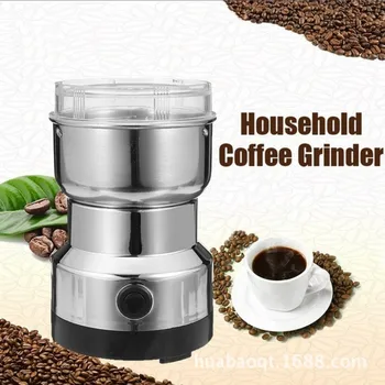 

220V Electric Coffee Grinder Electric Stainless Steel Grinding Coffee Bean Milling Machine Home Office Coffee Machine Multi-use