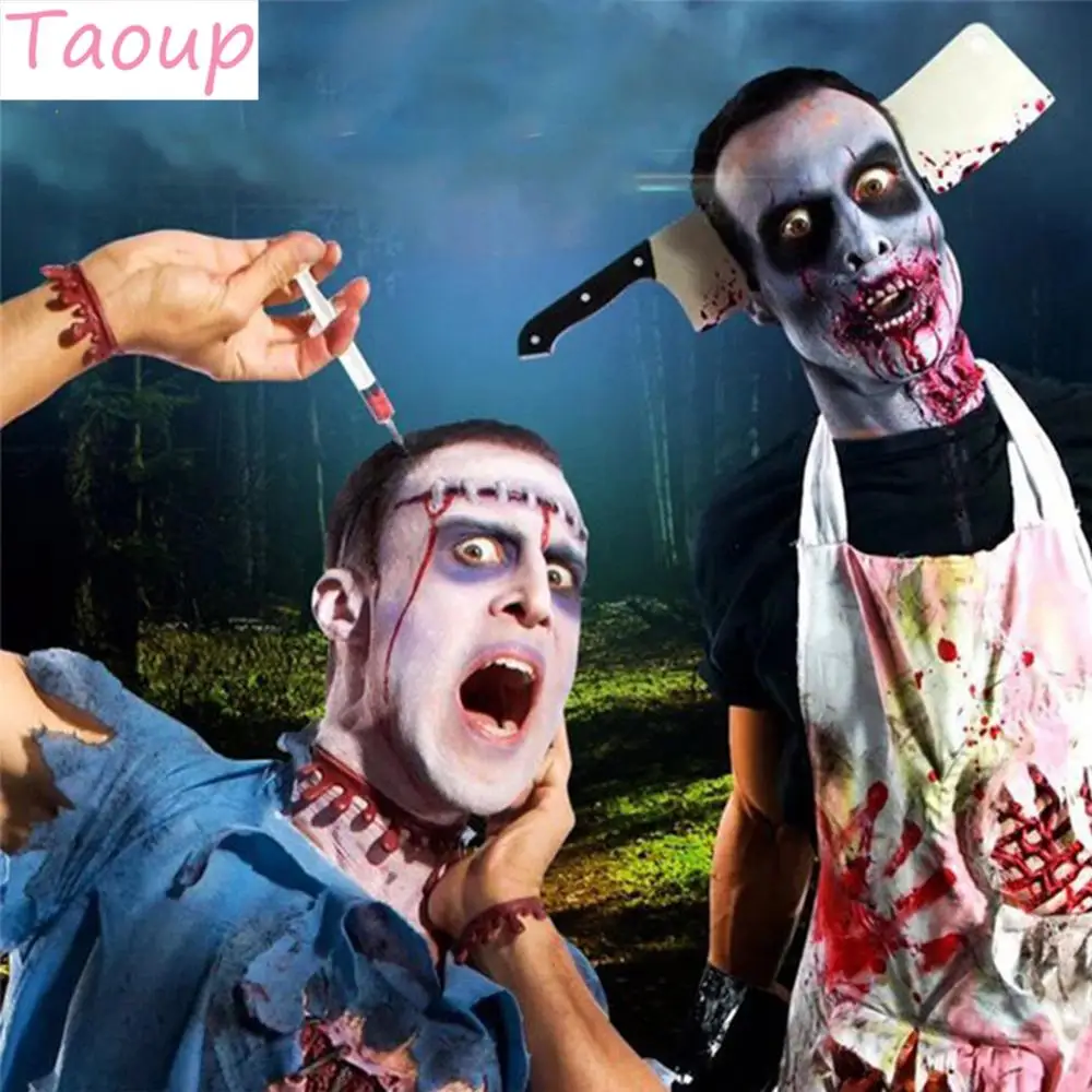 Taoup 1 шт. топор нож с фальшивой пилой страшная повязка на голову для Хэллоуина