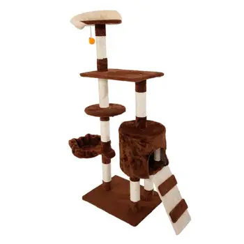 

M20 53" Stable Cute Sisal Cat Climb Holder Cat Tower Coffee E5M1