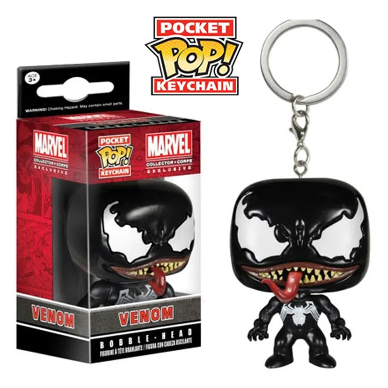 FUNKO POP брелок с героями Marvel Venom Maleficent EVE Harri Potter Pikachu одна деталь Фигурки игрушки для детей Рождественский подарок - Цвет: Многоцветный