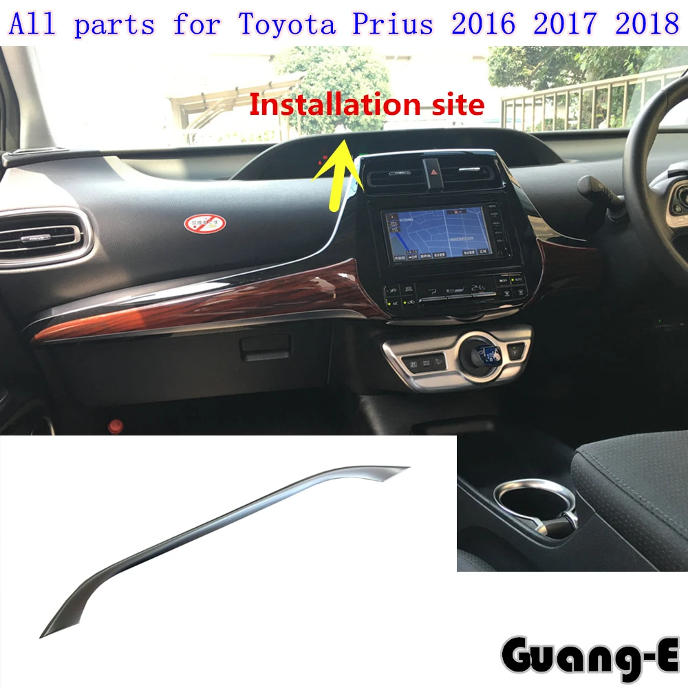 

High Quality Garnish Detector Trim ABS Dashboard Meter Instrument Panel Gauge Frame Hoods 1pcs For Toyota Prius 2016 2017 2018