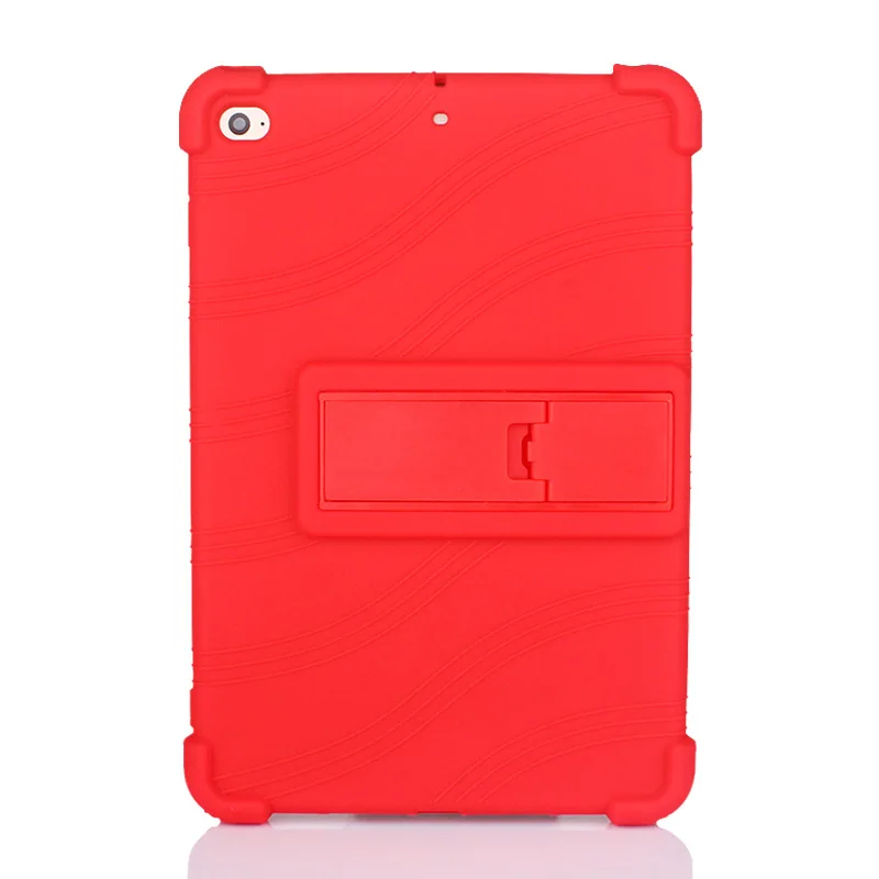 Сплошной цвет Противоударная подставка чехол для iPad Mini 4 5 силиконовый мягкий чехол-подставка для iPad Mini 5 чехол Funda - Цвет: Красный