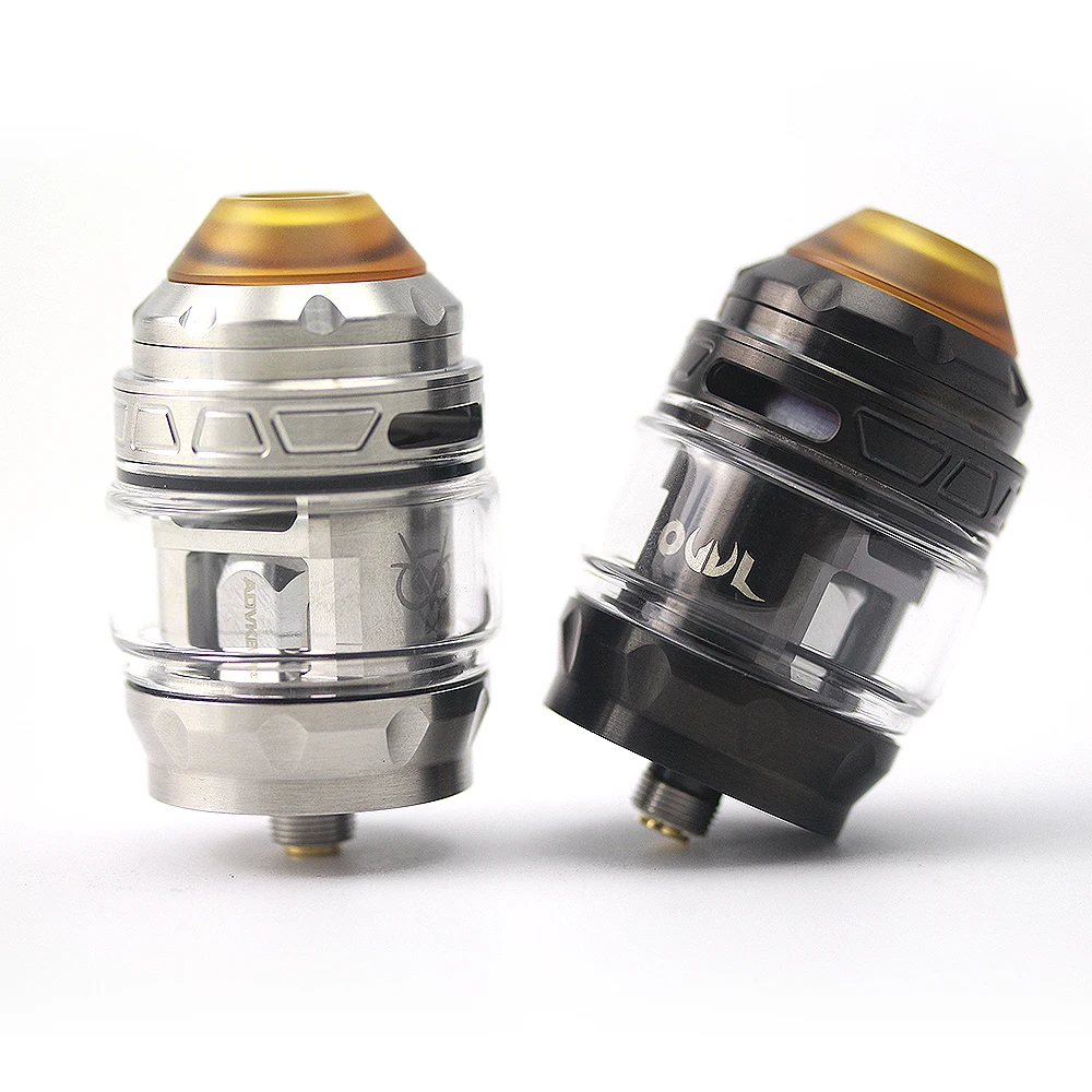 Original ADVKEN OWL TANK 3ML with 4ML Bubble Glass 25mm Deck with 0.2ohm 0.16ohm Mesh Coil E Cigarette Atomizer Vape 01 (10)