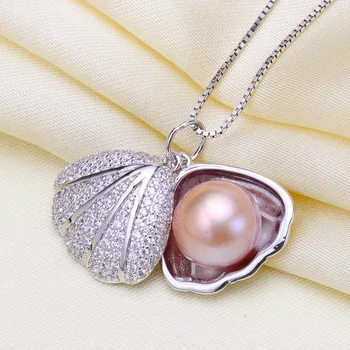 

925 steel seal Pearl Pendant Mount Accessories No Pearls Woman Pearl Necklace Pendant Jewelry Making Gifts