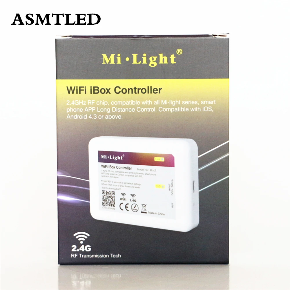 ASMTLED New Mi Light WiFi Controller 2.4G Wireless WiFi iOS Android APP Control for Mi Light CCT RGBW RGBWW LED Bulb LED Strip
