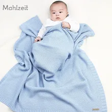 Одеяло для новорожденного, Детская вязаная Пеленка, обертывание, детское зимнее теплое супер мягкое одеяло, спальное детское постельное белье