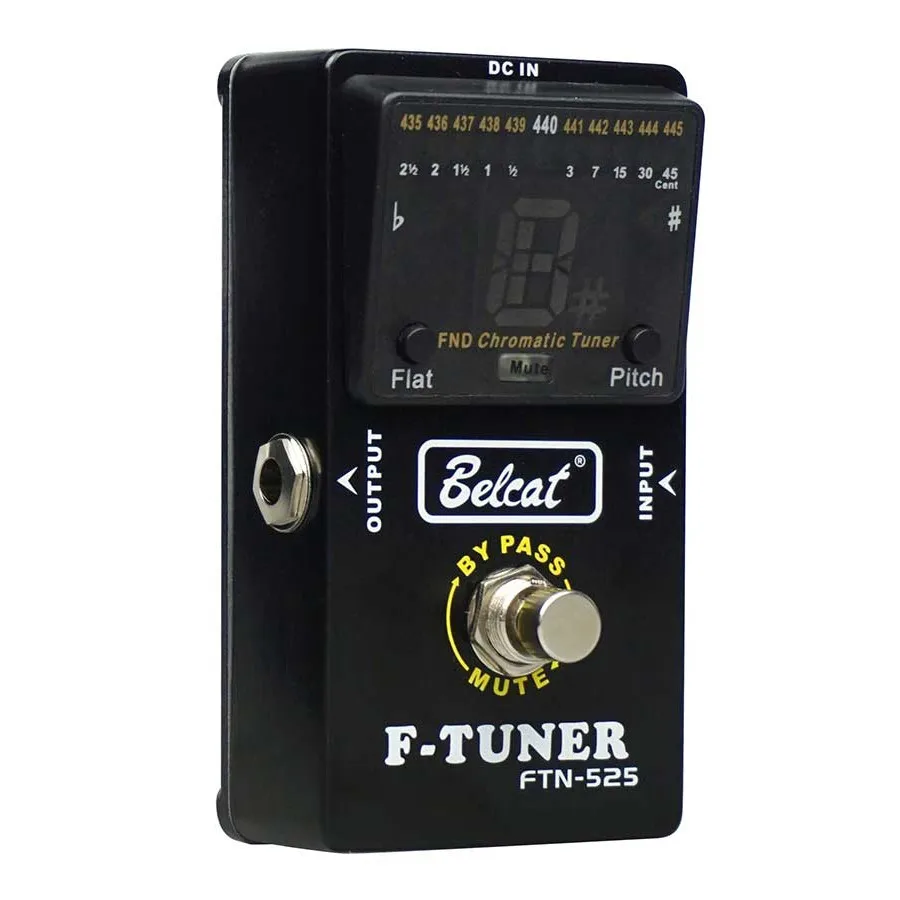 

Belcat Guitar Pedal Tuner Bass Tuner Effects Pedal FTN-525 Chromatic Pedal Tuner LCD display