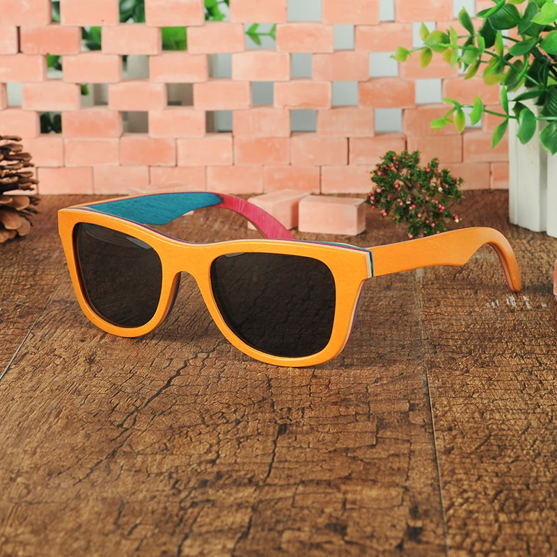 Colorful Wooden Polarized Sunglasses Women And Mens (37)