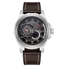 44 мм Parnis черный циферблат чехол из нержавеющей стали роскошный бренд сапфировое стекло Date21 jewels Miyota автоматический механизм мужские часы