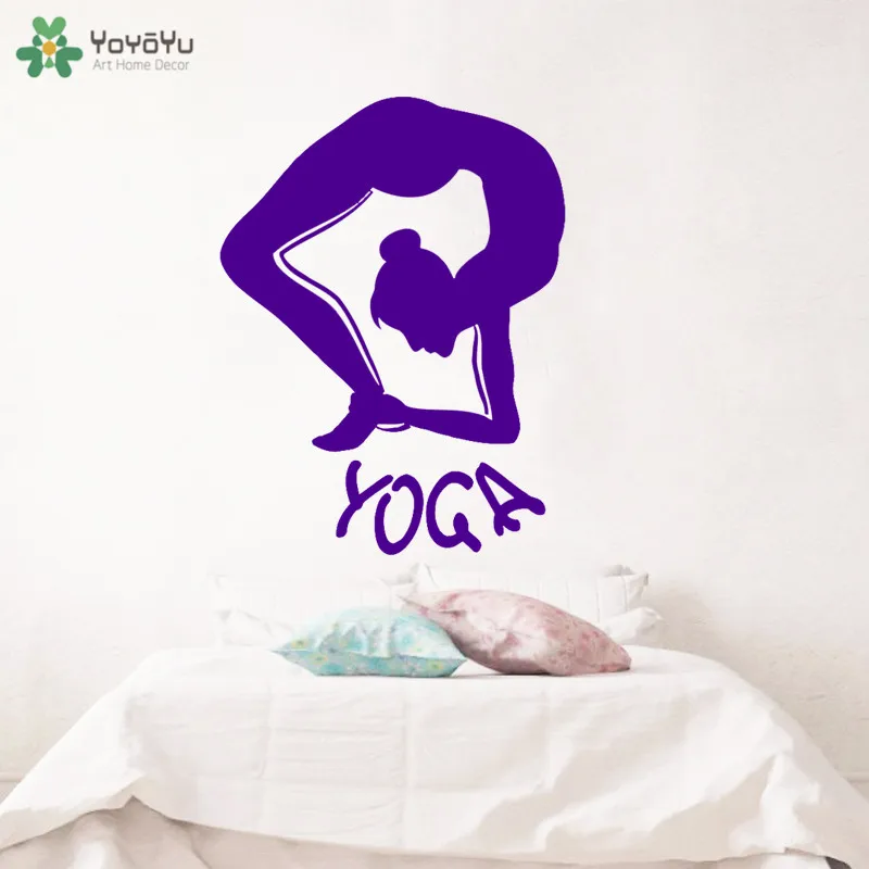 

YOYOYU Wall Decal Yoga Fitness Vinyl Wall Sticker Houseware Window Removable Relax Room Decoration GYM Sport Art Decor DIY CT737