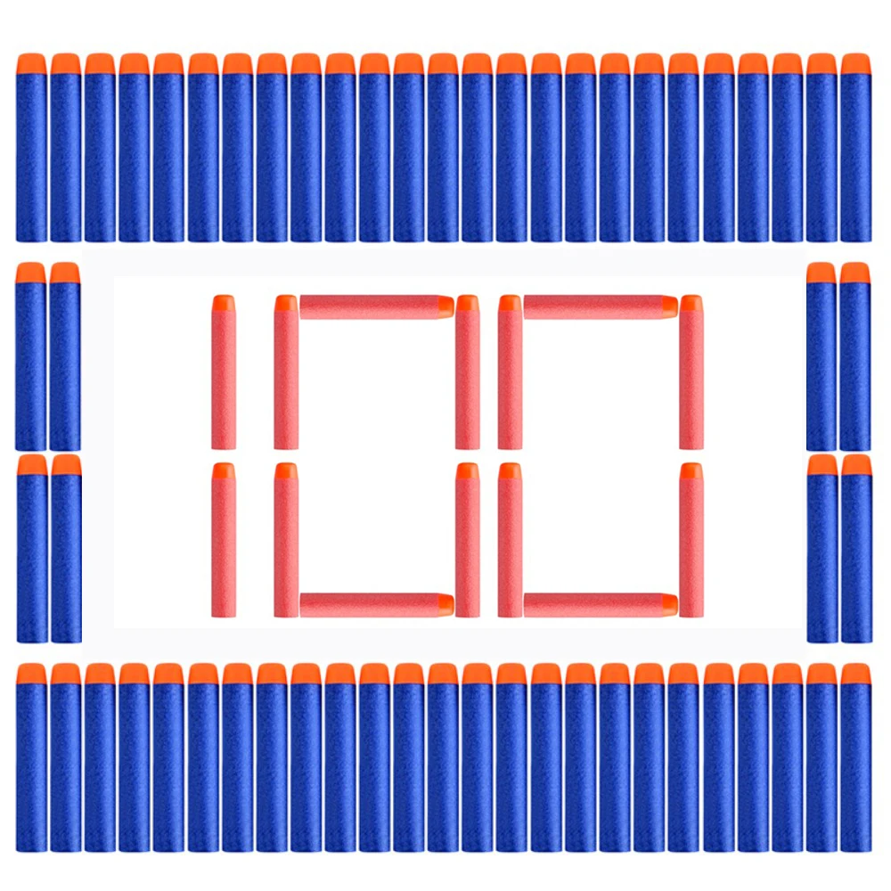 100 шт Мягкие головки отверстия 7,2 см* 1,3 см заправка Дартс Аксессуары Для игрушечного пистолета EVA Пули для Nerf Retaliator серии бластеров Мега детей