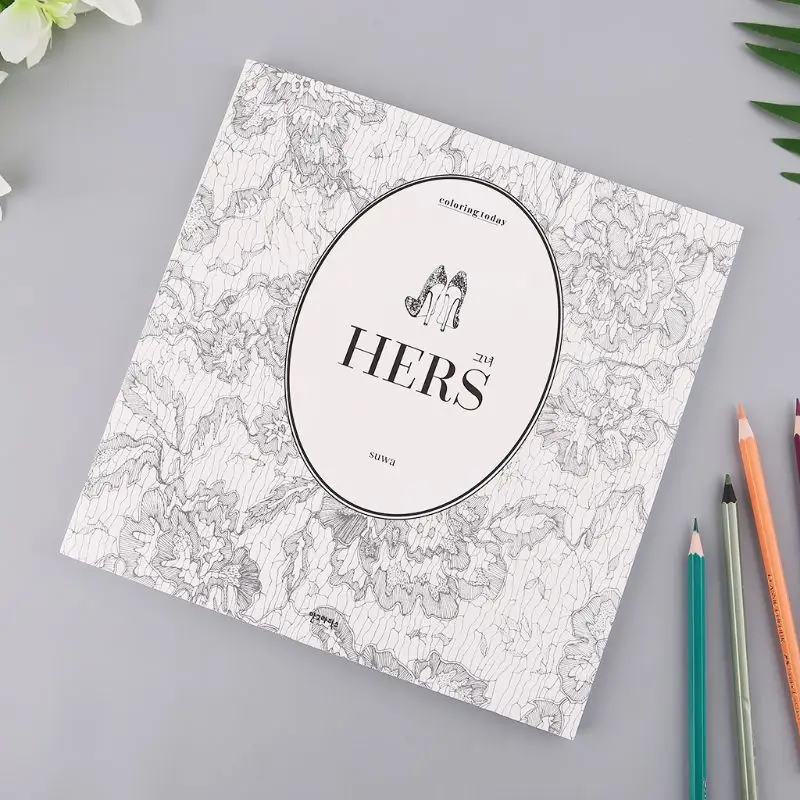 

Hers Fashion Design Children Kids Coloring Book Girls Modern Style Drawing Books Graffiti Painting