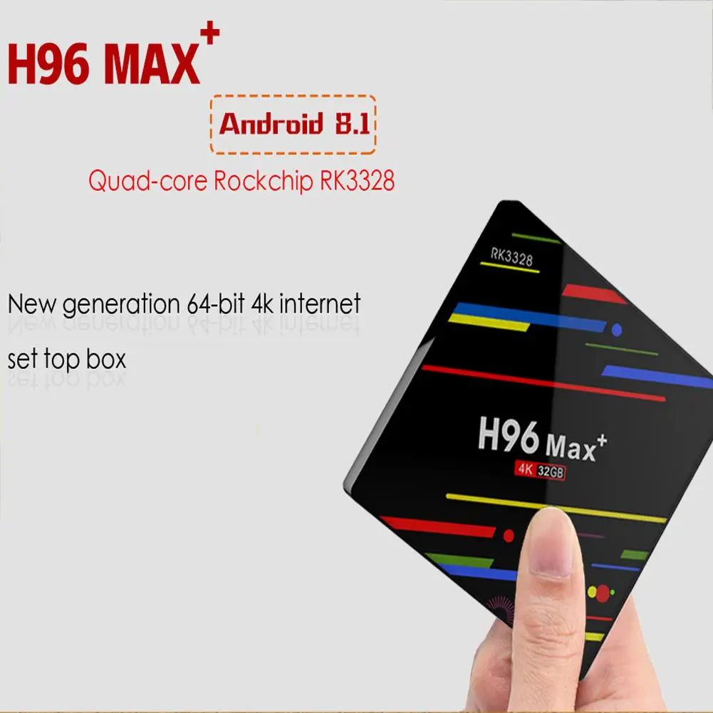 H96 Max + 4G 32 ГБ ТВ Android 8,1 Smart ТВ коробка RK3328 Quad-Core 64bit Cortex-A53 Full HD WiFi BT 4,1 Smart Декодер каналов кабельного телевидения r20