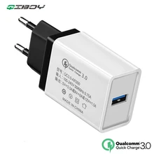 5 в QC 3,0 USB зарядное устройство для путешествий, настенное зарядное устройство для мобильного телефона, быстрая зарядка, штепсельная вилка европейского стандарта, быстрое зарядное устройство переменного тока для iPhone 7 Xiaomi Mi9 huawei