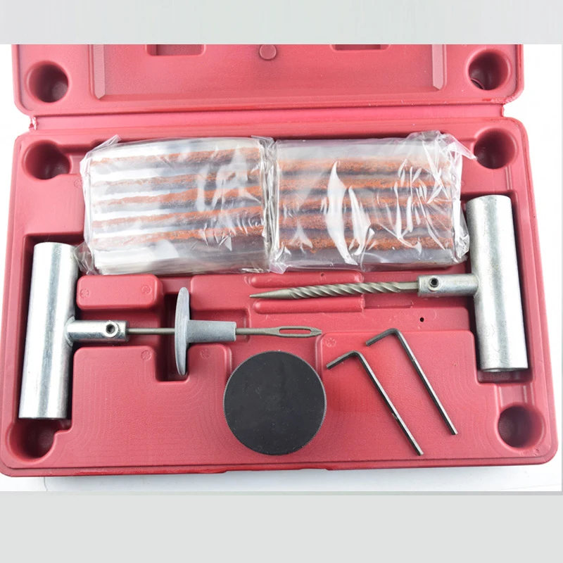 Car repair tool set 35-piece car tire repair kit T-type repair pin Tire strip Vacuum repair box Tubeless tire puncture repair ki Car repair tool set 35-piece car tire repair kit T-type repair pin Tire strip Vacuum repair box Tubeless tire puncture repair ki