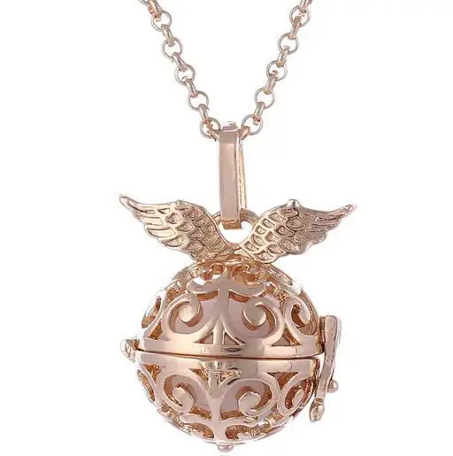 New arrival aromatherapy diffuser oil necklace openable locket pendant necklace 1pc necklace with 2pcs random colors felt balls
