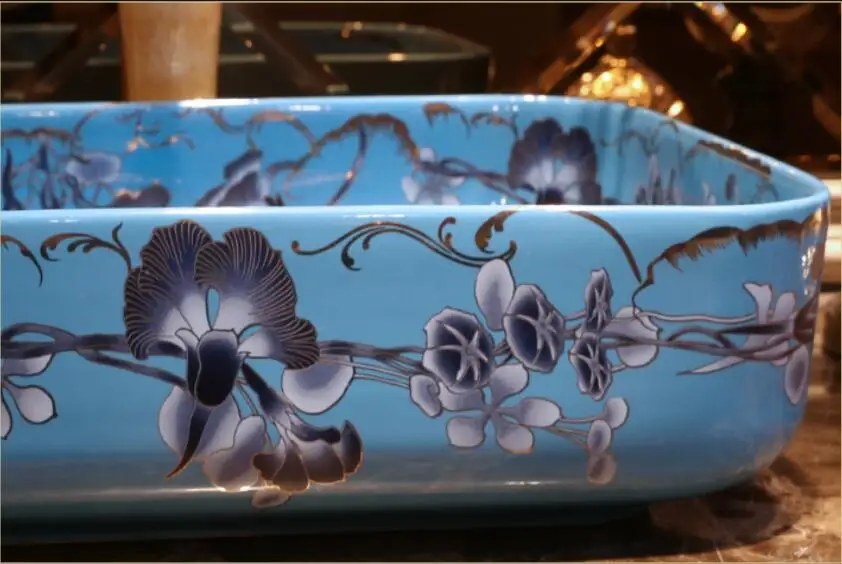 Фарфоровая раковина для ванной комнаты в североевропейском стиле керамическая