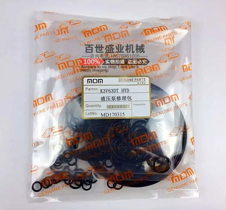 Excavator hydraulic pump oil seal main pump seal O-ring large pump fittings  EX120-2 seal repair service kit for Hitachi