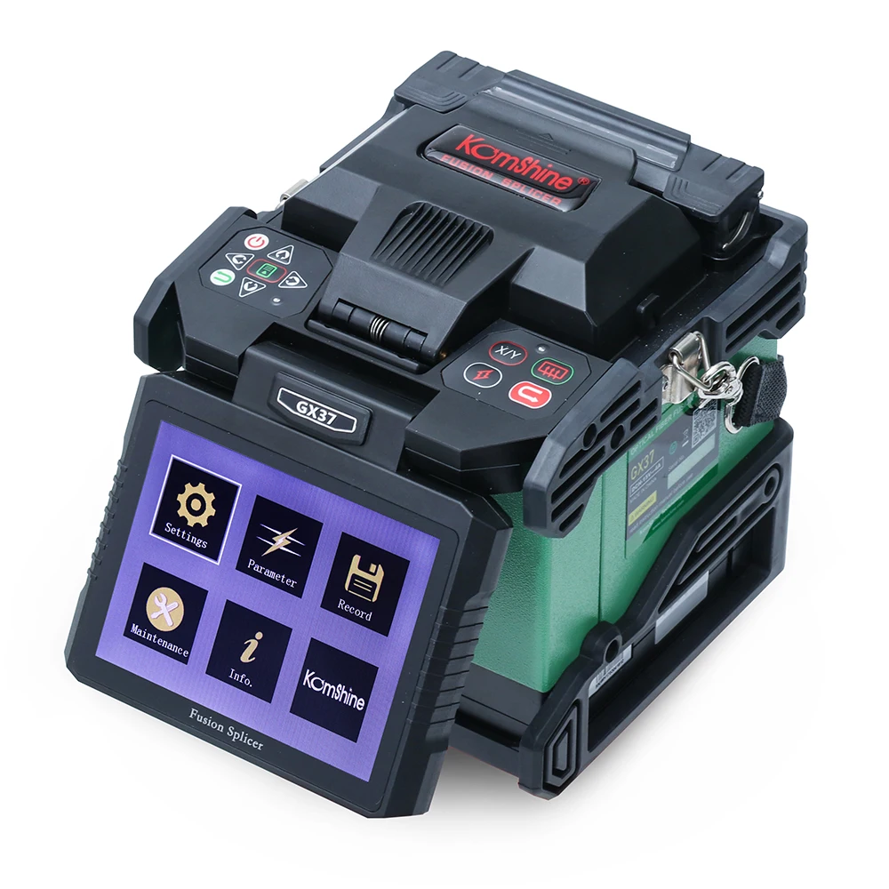 

Komshine newest GX37 optic fiber fusion splicer with one pair electrodes and KF-52 high precision optic fiber cleaver