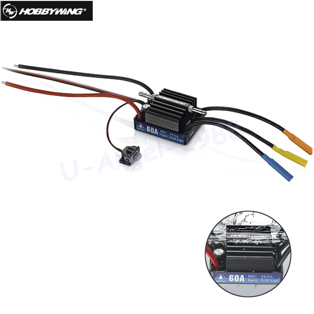 

HobbyWing SeaKing V3 60A BL Motor ESC 6V/2A BEC for RC R/c Racing Boat