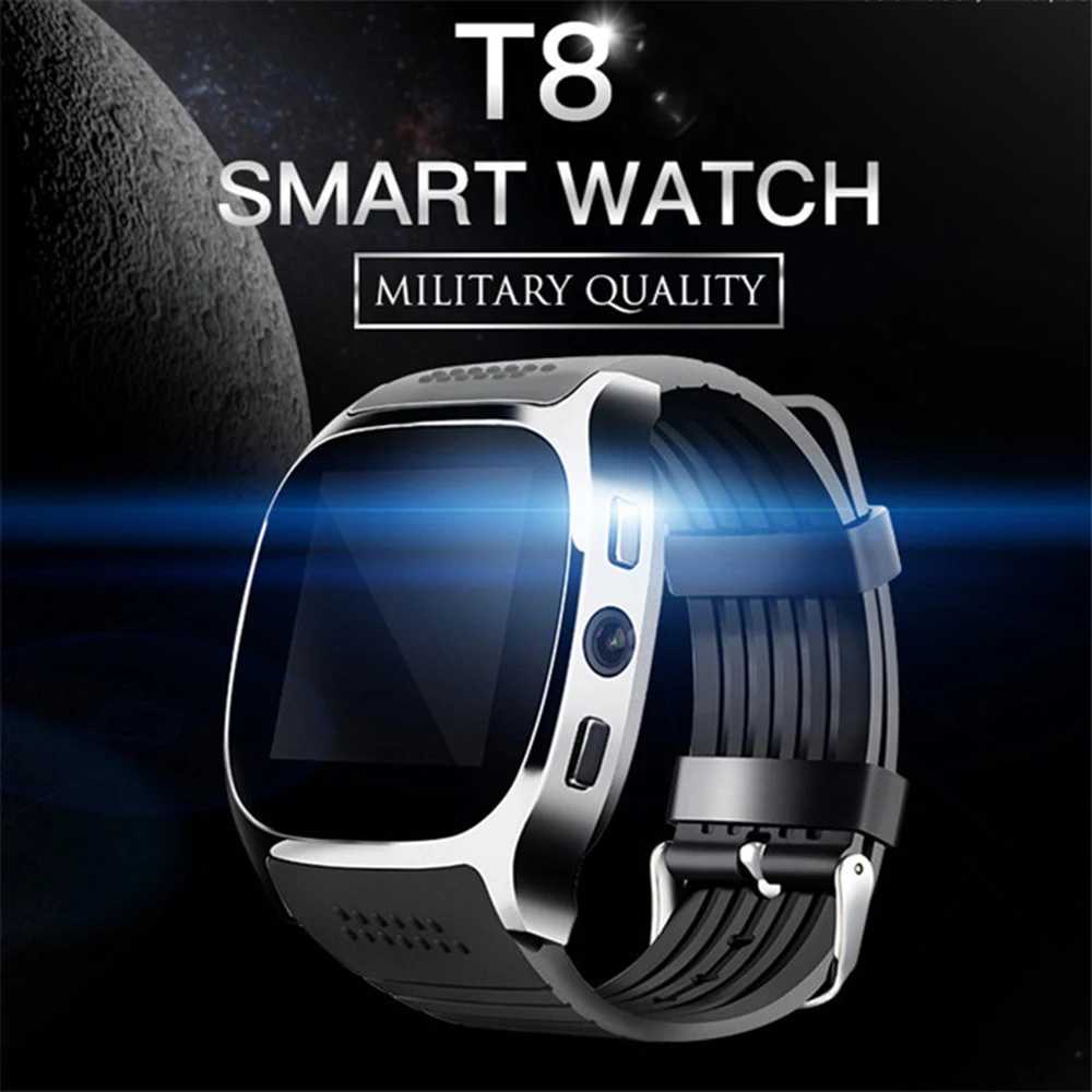 T8 Смарт-часы 1,56 дюймов Led Квадратные Sim карты мужские Bluetooth часы для мобильного телефона Gps Аудио Видео плеер сна для Android
